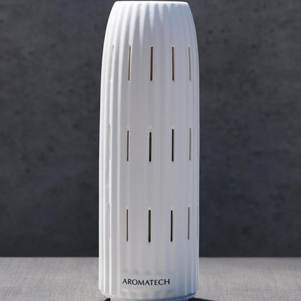 AromaTech Ambience Scent Diffuser White Stone – Waterless Nebulizing Diffuser with Bluetooth for Home, Spa & Hotels