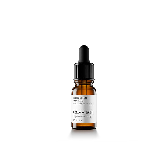 AromaTech Fresh Cotton & Bergamot Essential Oil Blend – Luxury Hotel Aromatherapy (0.3 oz / 10 mL)