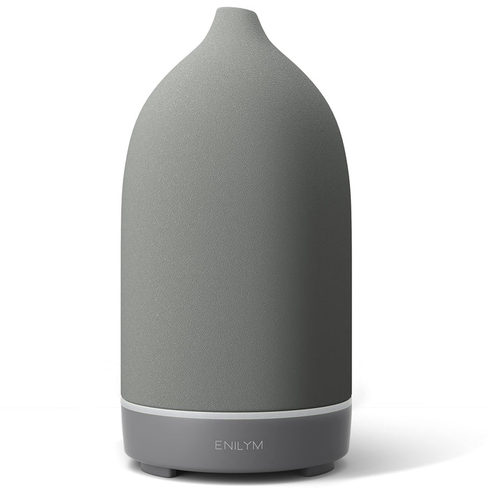 Aromatherapy Essential Oil Diffuser - 9 Color Mood Light, 4H Timer, Grey