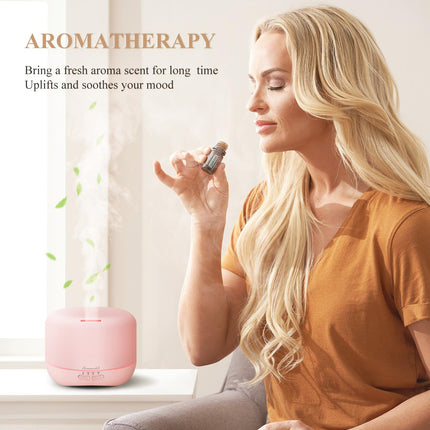 Aromatherapy Diffuser 500ml Pink – Ultrasonic Cool Mist for Large Rooms
