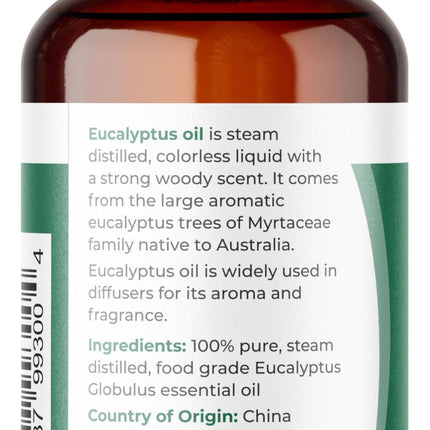 Viva Doria Eucalyptus Essential Oil – 100% Pure, Food Grade, Globulus, 30 mL