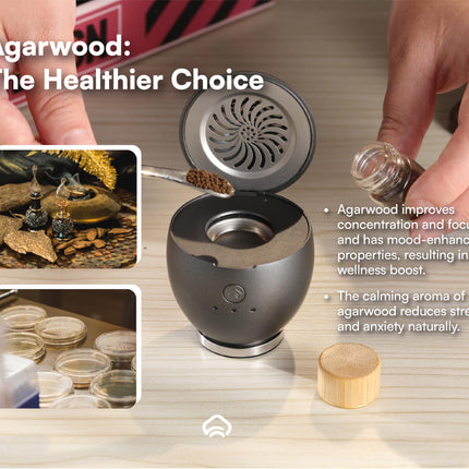 Artronic Orbby Aroma Diffuser – Waterless Cordless Mini Diffuser for Home, Office & Travel