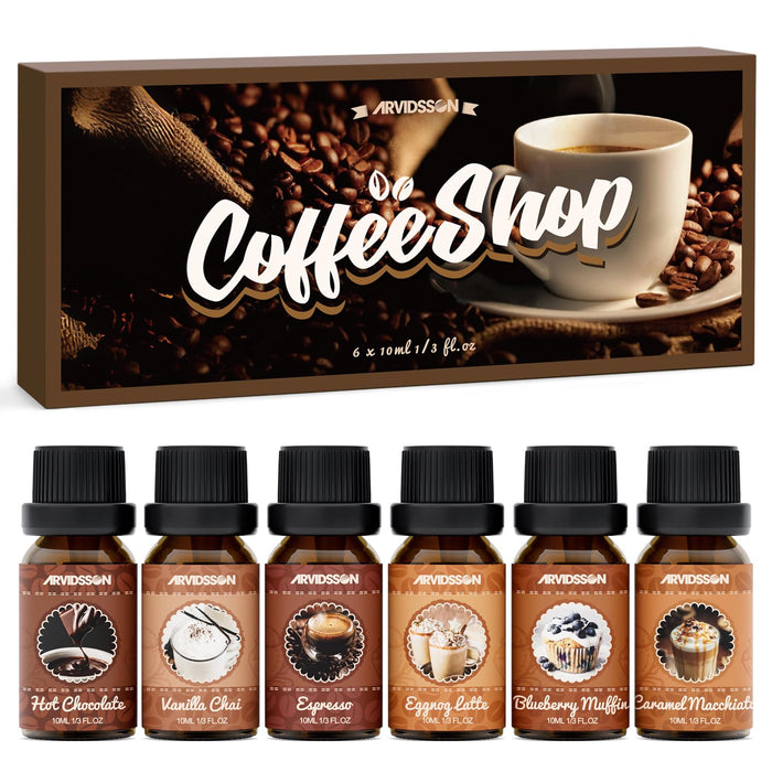 ARVIDSSON Coffee Fragrance Oils Set – Premium Diffuser Essential Oils