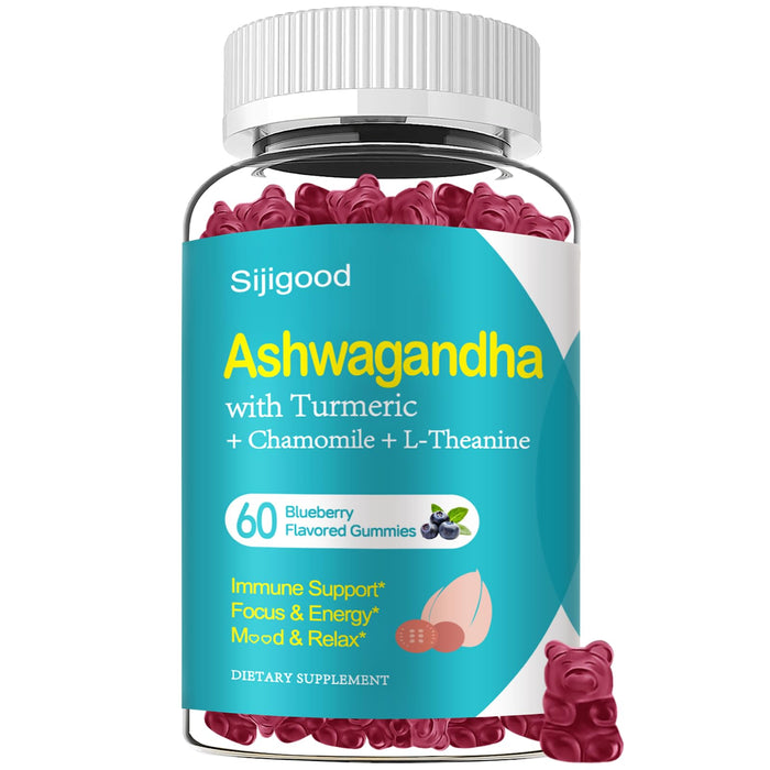 Ashwagandha Gummies for Immunity & Relaxation - Blueberry, 60 Count