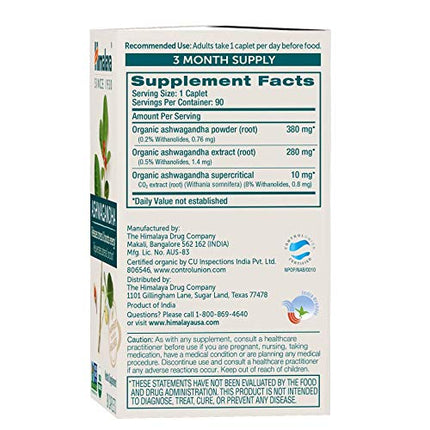 Himalaya Organic Ashwagandha Root - 90 Day Supply | Stress & Adrenal Support
