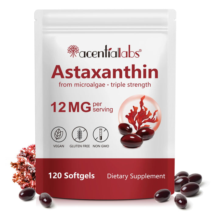 Astaxanthin 12mg - Premium Astaxanthin Supplements | 120 Softgels