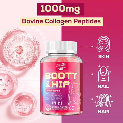 Atherionyxora Booty Gummies for Women – BBL Glow with Collagen & Herbal Blend (120)