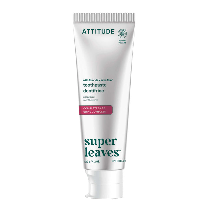 ATTITUDE Complete Care Toothpaste with Fluoride | Spearmint, Vegan & Cruelty-Free