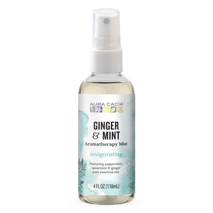 Aura Cacia Aromatherapy Mist Ginger Mint - 4 fl oz