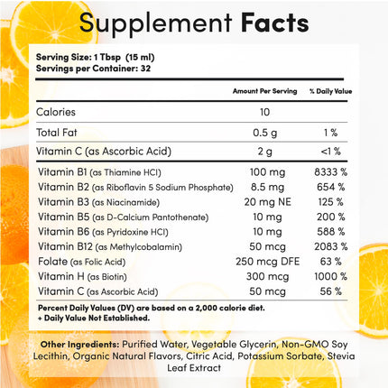Aurora Nutrascience Mega-Liposomal B-Complex + Vitamin C – Energy & Immune Support | Gluten Free