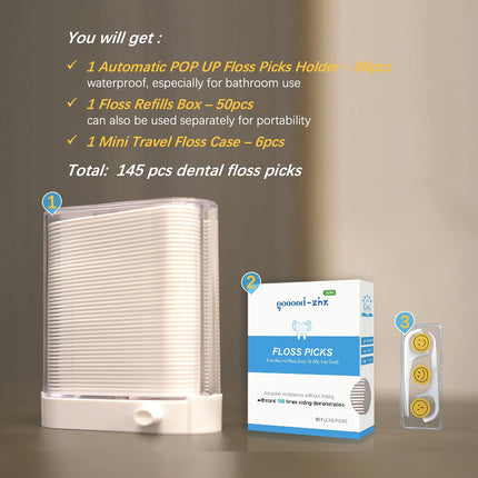 Automatic Floss Picks Holder – Pop-Up Dispenser & Hygienic Storage Box