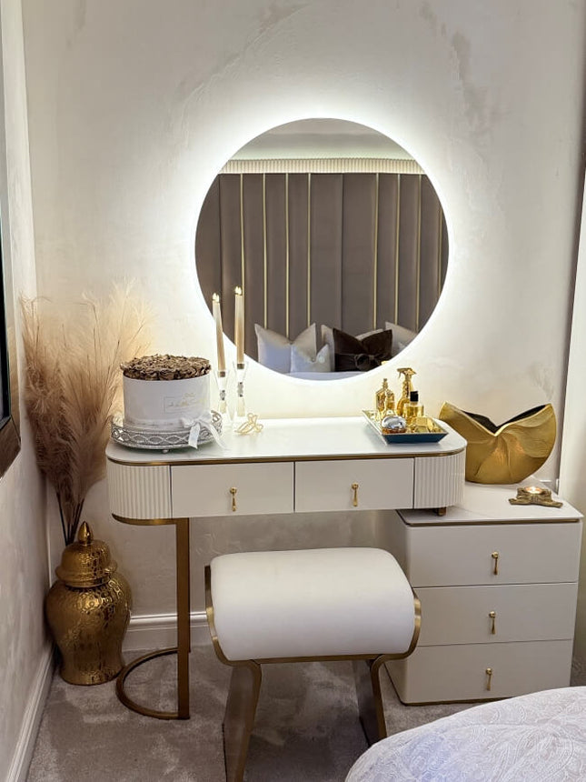 Pre Order Mid October Ava Round Wall Mounted Mirror 80cm