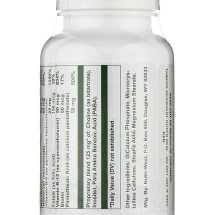 B-Complex - 90 Tablets by Nutri West | Hypoallergenic B-Vitamin Formula