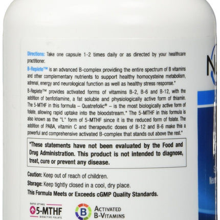 B-Replete 90 Capsules - Vitamin B Complex Supplement