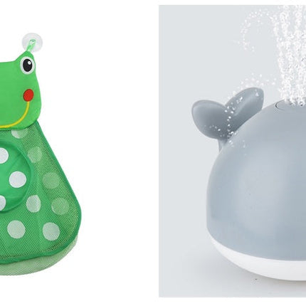 New Baby Bathroom Bath Electric Induction Whale Spray Small Toy