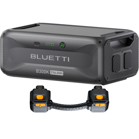 BLUETTI B300K2 2764.8Wh Expansion Battery, LiFePO4 Module with 90-Degree Connector for Apex300, AC500, and AC300