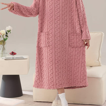 Coral Fleece Overknee Thickened Plus Size Homewear Pajamas