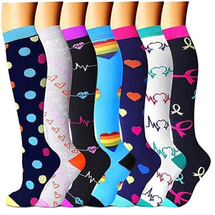 Ladies running stretch compression sports socks