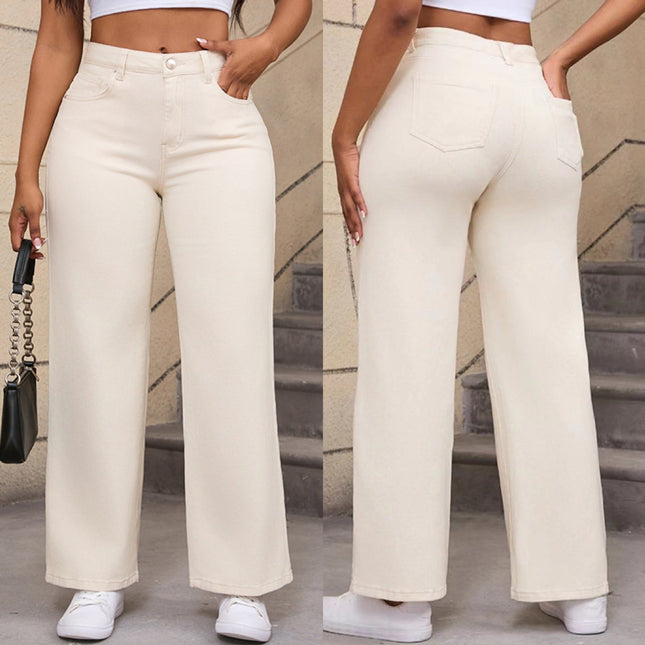 Autumn Straight Jeans Women's Wide Leg