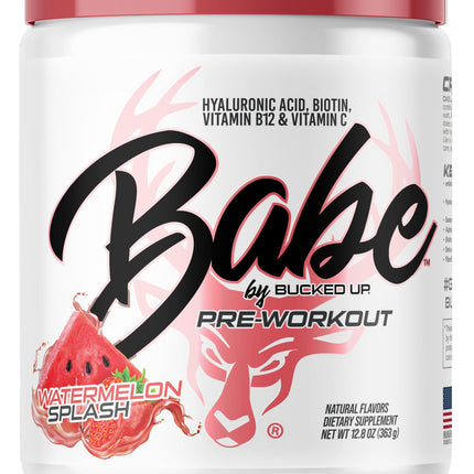 Bucked Up Babe Pre-Workout for Women – Watermelon Splash | 30 Servings | 12.8 oz