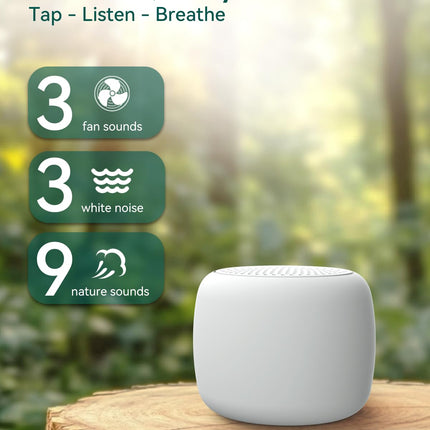 BABELIO White Noise Sound Machine 2-Pack – Pocket-Size, 15 Non-Looping Sounds, Timer & Memory