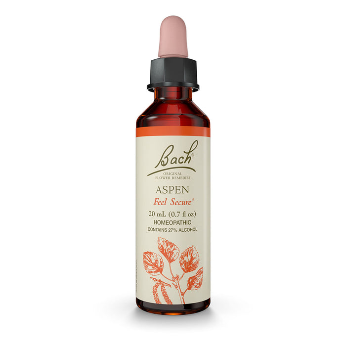 Bach Aspen Original Flower Remedy – Feel Secure, Emotional Balance (20mL)
