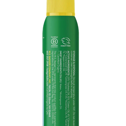 Badger Bug Spray – All-Natural, DEET-Free Family Insect Repellent (4 oz)