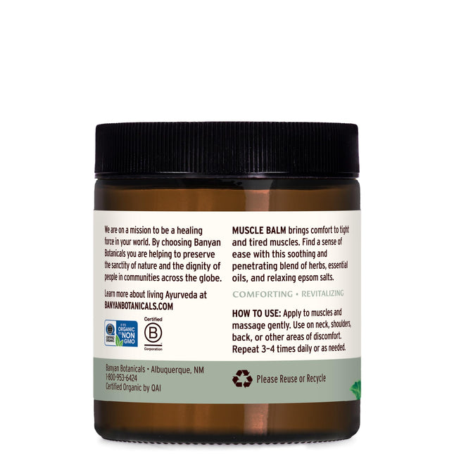 Banyan Botanicals Muscle Balm – Organic Ashwagandha & Epsom Salt 4oz