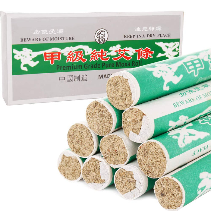 Barelove Pure Moxa Sticks – Mugwort Moxibustion (30 Rolls, 8\" Long)