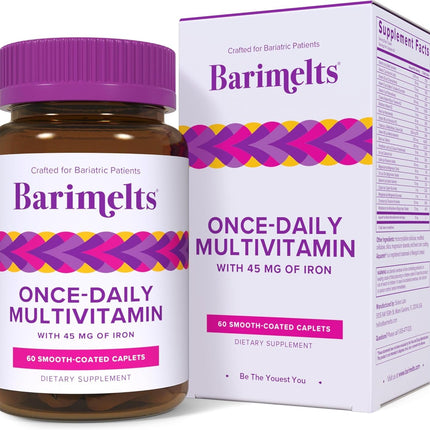 BariMelts Once Daily Bariatric Multivitamin with Iron – 60 Caplets (2-Month Supply) for Women