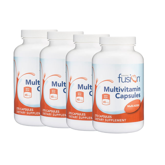 Bariatric Fusion High ADEK Multivitamin Capsule with 45 mg Iron | 1080 Caps | 1 Year Supply | Duodenal Switch