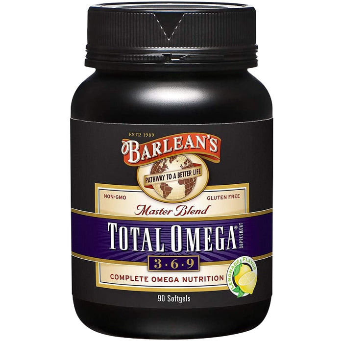 Barlean's Total Omega 3 6 9 Softgels – 90 Count | Heart Health & Joint Support