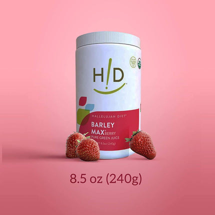 BarleyMax Berry Green Juice Powder – Hallelujah Diet, 8.5 oz (60 Day Supply)