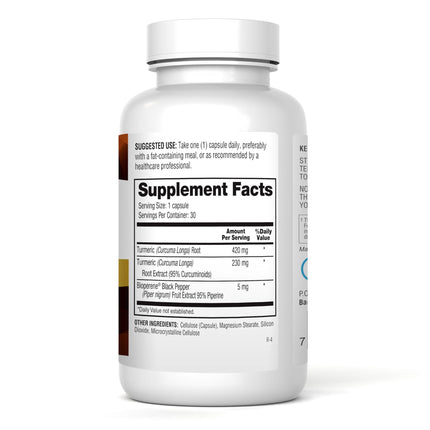 Barton Nutrition Turmeric BP+ – Turmeric Root Extract & Black Pepper – Doctor Formulated Joint Support