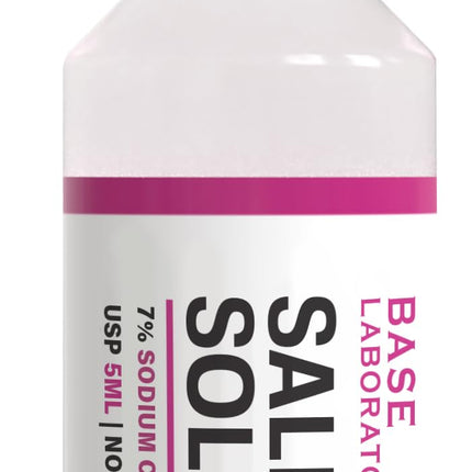 BASE LABORATORIES 7% Saline Solution for Nebulizers – 25 x 5ml Vials for Inhalation & Nasal Irrigation