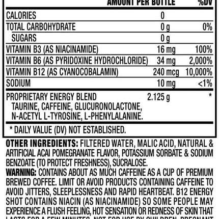 BASED BOX Stacker 2 Vitamin B Complex Energy Shots – Vegan B12 (10,000% DV), 2oz, Pack of 24