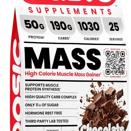 BASIC SUPPLEMENTS Mass Gainer Protein Powder – 50g Protein, 1030 Calories, Gluten-Free