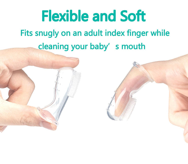 Bassion Baby Toothbrush Set - 6 Soft Finger Toothbrushes for 0-12 Months