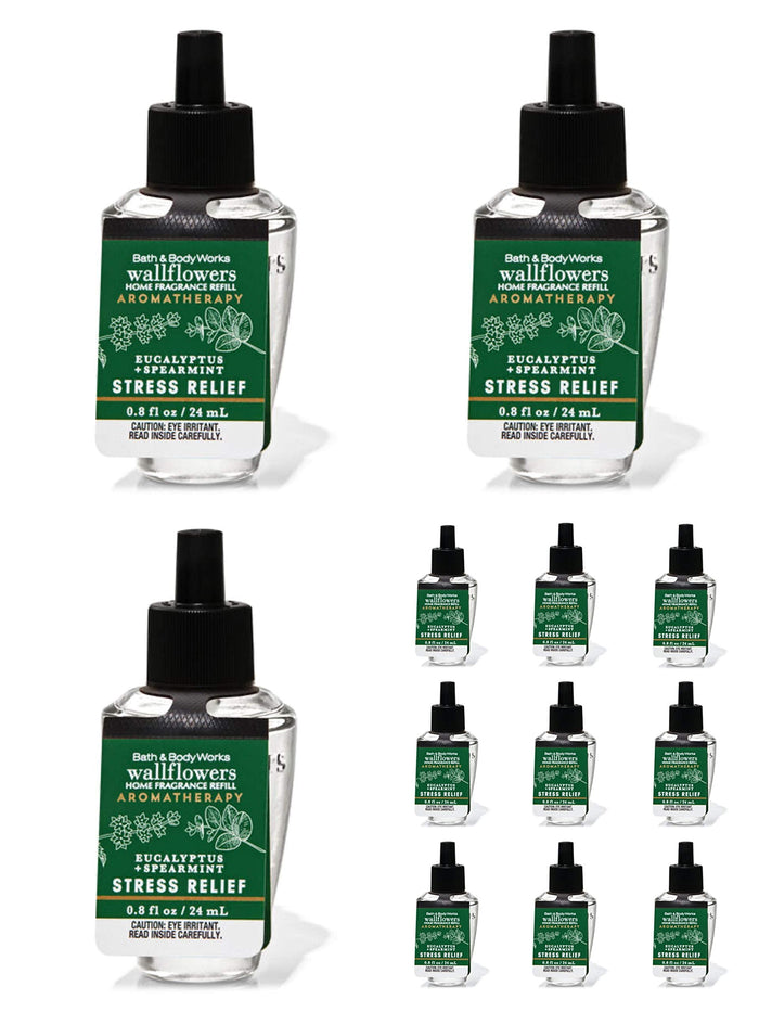 Bath & Body Works Eucalyptus Spearmint Wallflowers Aromatherapy Refills (12-Bulbs)