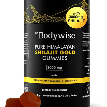 Be Bodywise Himalayan Shilajit Gummies Gold – Lab Tested, Sugar Free