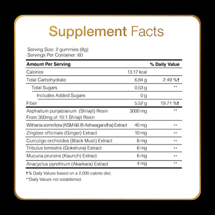 Be Bodywise Himalayan Shilajit Gummies Gold – Lab Tested, Sugar Free