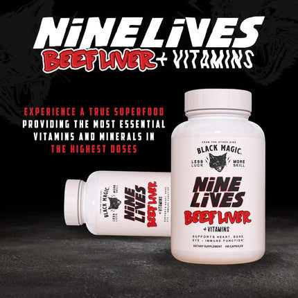 Beef Liver Capsules 2000mg | Nine Lives Liver Supplement