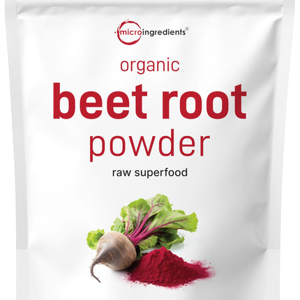 Micro Ingredients Organic Beet Root Powder – 4 Lbs, Cold-Pressed & Water-Soluble