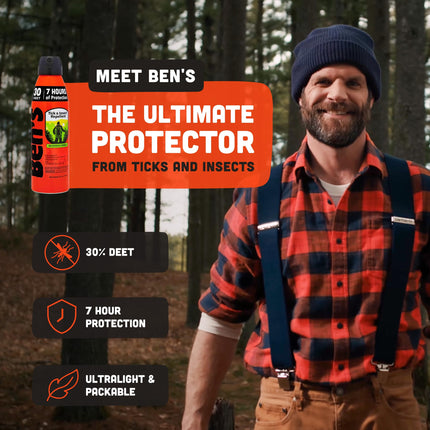 Ben's Tick & Insect Repellent Eco Spray – 30% DEET, Up to 7 Hours, Fragrance-Free, 6 oz (2 Pack)