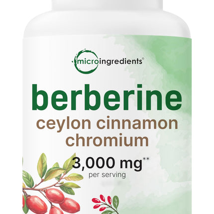 Berberine with Cinnamon, Chromium & Turmeric – 3,000mg (240 Veggie Caps)