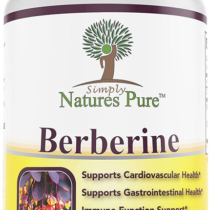 Simply Natures Pure Berberine HCl 500mg – 120 Capsules (Pack of 2) | Cardiovascular & GI Support
