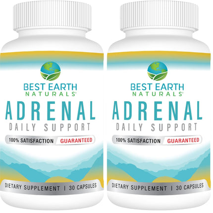 Best Earth Naturals Adrenal Support for Adults – Cortisol & Energy (30 Day Pack 2)