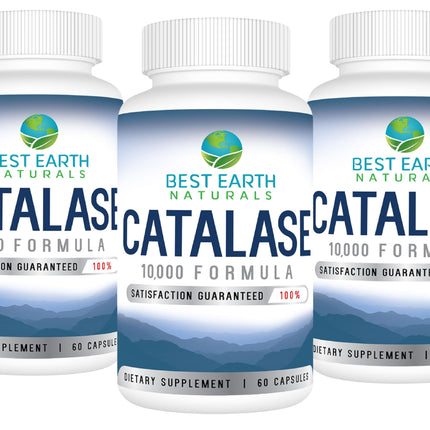 Best Earth Naturals Catalase 10,000 Hair Supplement – 3-Pack (90-Day Supply)