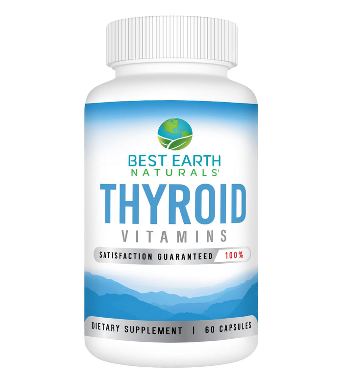 Best Earth Naturals Thyroid Support Supplement for Women and Men - 60 Capsules