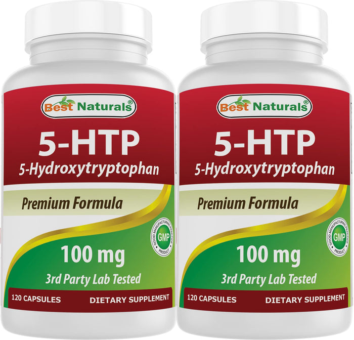 Best Naturals 2-Pack 5-HTP (5-hydroxytryptophan) 100 mg - 120 Capsules